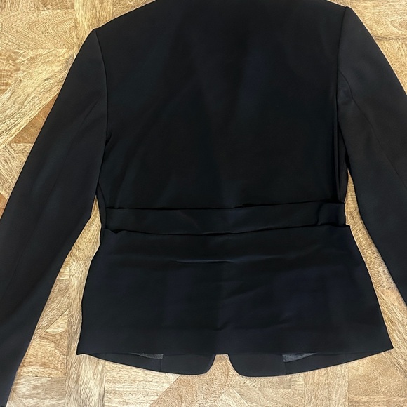Tahari Black Women's Blazer with Draped Back Detail - Picture 2 of 4